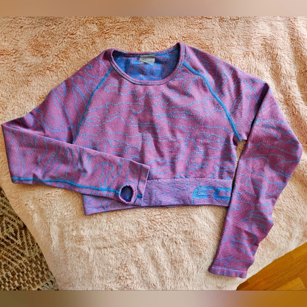 Echt Arise long sleeve crop top - M / Purple